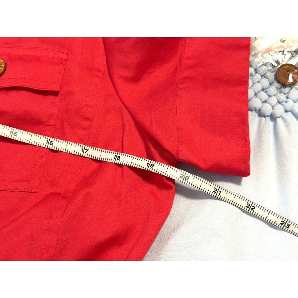 NWT Jones New York Maxi Belted Button Down Dress Sz 10 Pinkish Coral Cotton - Picture 6 of 10